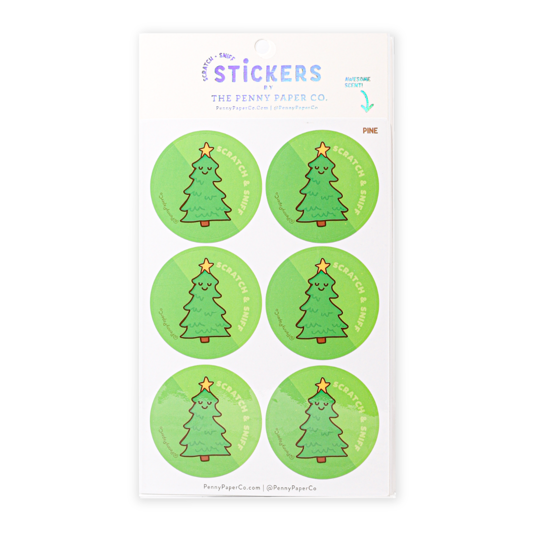 Pine Scented Scratch and Sniff Stickers